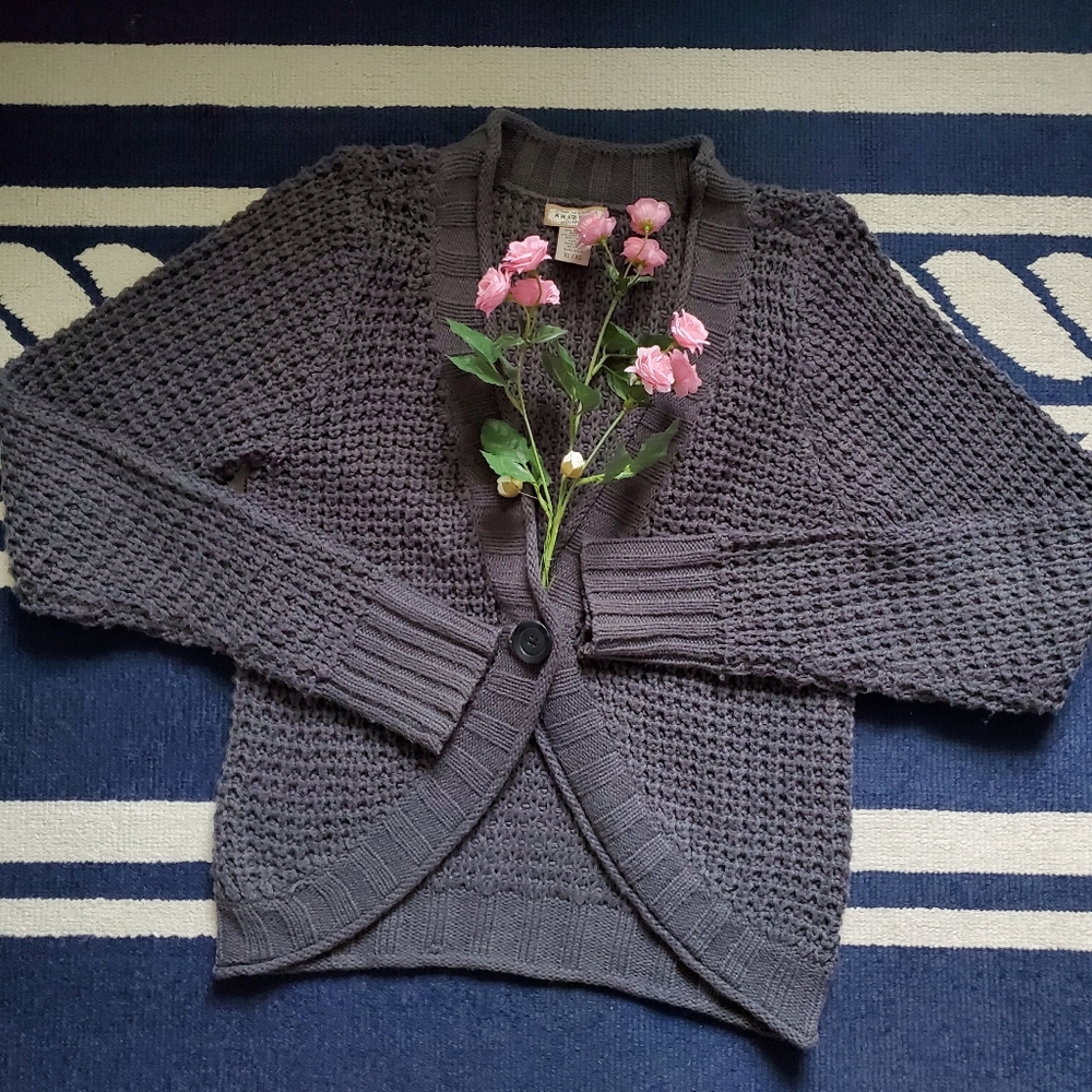Cozy sweater for fall Grey Knit Arizona XL